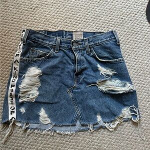LF Blue Mini Skirt Casual Denim